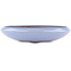 Round blue bonsai pot by Yamaaki - 245 x 245 x 55 mm