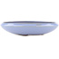 Round blue bonsai pot by Yamaaki - 245 x 245 x 55 mm