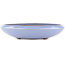 Round blue bonsai pot by Yamaaki - 245 x 245 x 55 mm