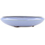 Round blue bonsai pot by Yamaaki - 245 x 245 x 55 mm