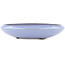 Round blue bonsai pot by Yamaaki - 245 x 245 x 55 mm