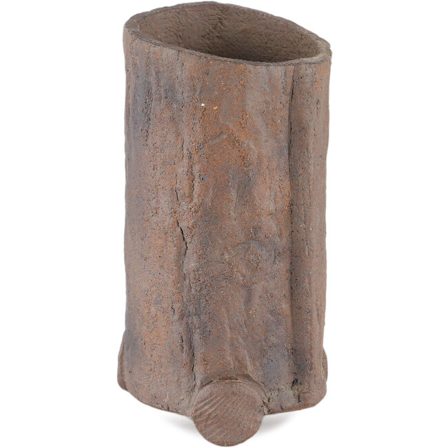 Pot à bonsaï rond non émaillé de Yamaaki Koshosen (première génération) - 75 x 75 x 135 mm