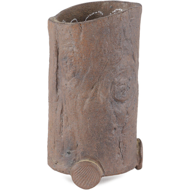 Pot à bonsaï rond non émaillé de Yamaaki Koshosen (première génération) - 75 x 75 x 135 mm