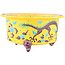 Pot à bonsaï rond multicolore jaune de Syoami - 175 x 175 x 90 mm