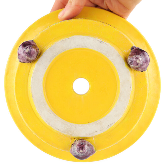 Pot à bonsaï rond multicolore jaune de Syoami - 175 x 175 x 90 mm