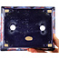 Pot à bonsaï rectangulaire craquelé bleu par Bushuan Fukushige - 170 x 135 x 50 mm