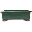 Rectangular green bonsai pot by Tofukuji 2nd generation - 185 x 130 x 60 mm