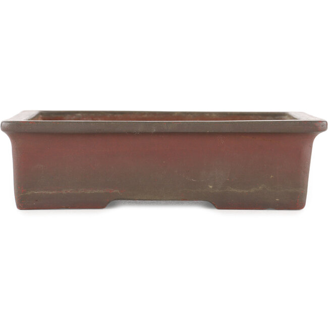 Maceta rectangular sin esmaltar para bonsái de Nakawatari - 190 x 135 x 55 mm