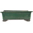 Pot à bonsaï rectangulaire vert de Tofukuji 2e génération - 185 x 130 x 60 mm