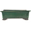 Rectangular green bonsai pot by Tofukuji 2nd generation - 185 x 130 x 60 mm