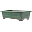 Rectangular green bonsai pot by Tofukuji 2nd generation - 185 x 130 x 60 mm