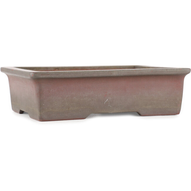 Maceta rectangular sin esmaltar para bonsái de Nakawatari - 190 x 135 x 55 mm
