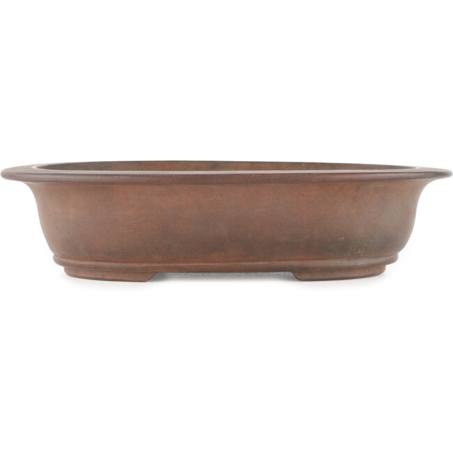 Ovale ongeglazuurde bonsaipot van Tetsu gakkan Nakawatari - 205 x 135 x 50 mm
