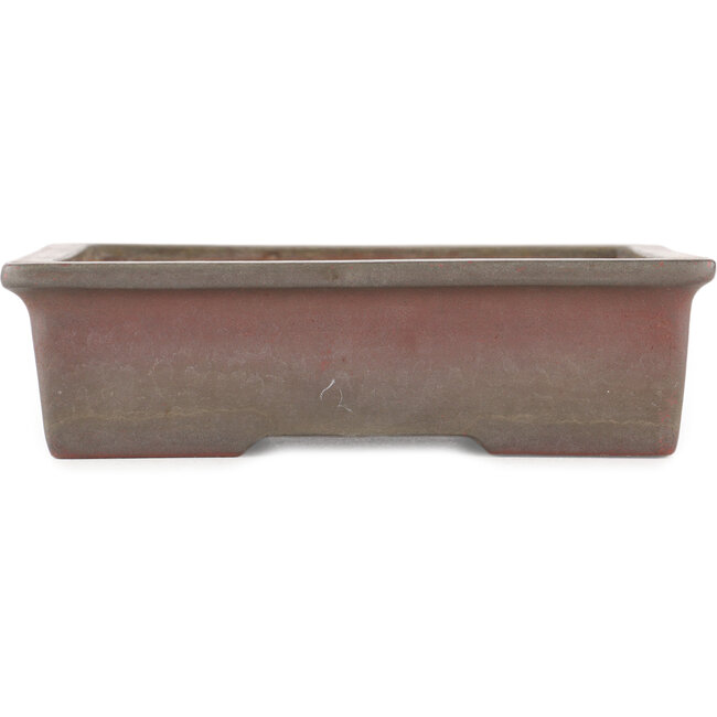 Rectangular unglazed bonsai pot by Nakawatari - 190 x 135 x 55 mm