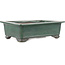 Rectangular green bonsai pot by Tofukuji 2nd generation - 185 x 130 x 60 mm