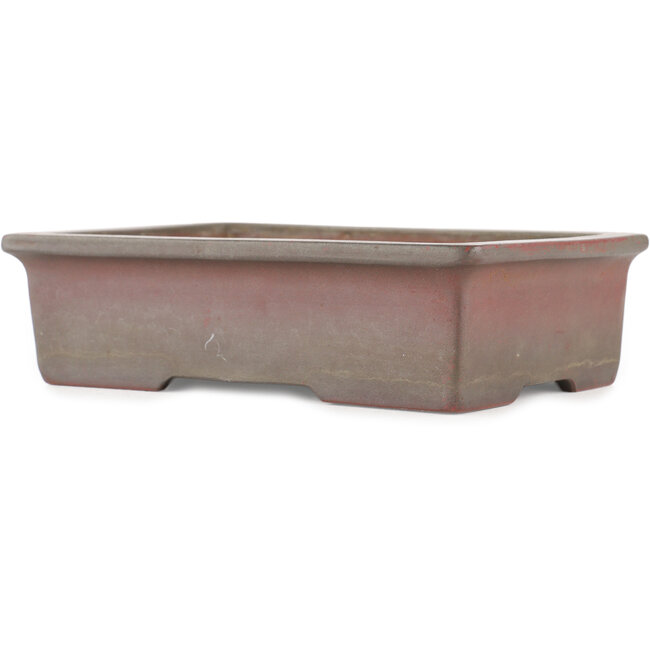 Maceta rectangular sin esmaltar para bonsái de Nakawatari - 190 x 135 x 55 mm