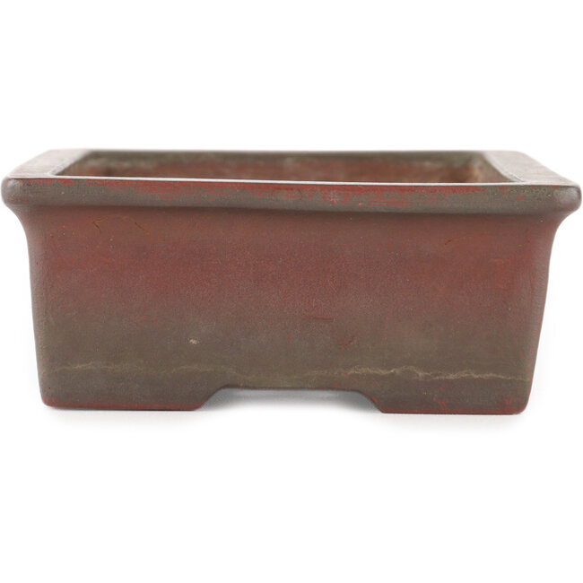 Rectangular unglazed bonsai pot by Nakawatari - 190 x 135 x 55 mm