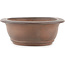 Pot à bonsaï ovale non émaillé par Tetsu gakkan Nakawatari - 205 x 135 x 50 mm