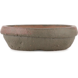 Unknown 100 mm round brown pot from Japan