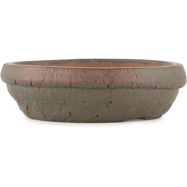 Round brown bonsai pot - 100 x 100 x 30 mm