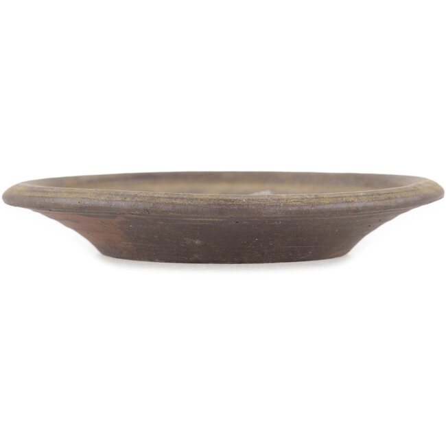 Ronde ongeglazuurde bonsaipot van Bigei - 115 x 115 x 20 mm