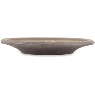 Bigei - Hirata Atsumi 115 mm round unglazed bonsai pot by Bigei, Tokoname, Japan