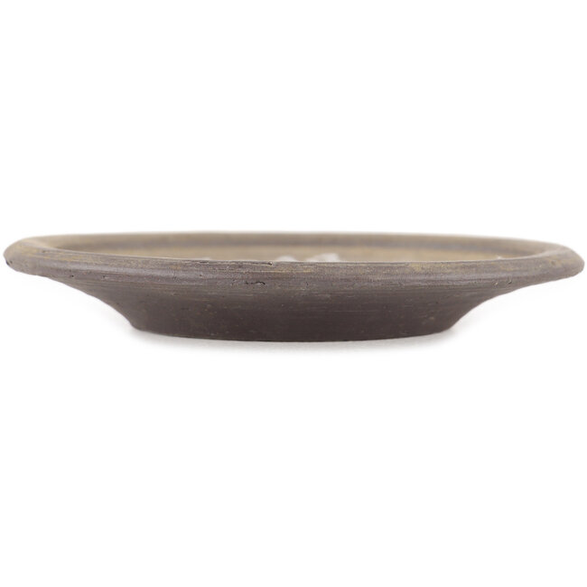 Round unglazed bonsai pot by Bigei - 115 x 115 x 20 mm