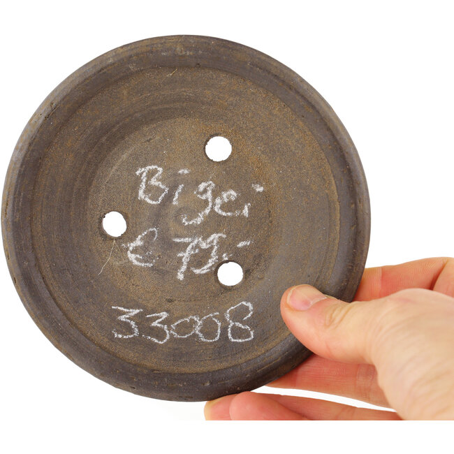 Pot à bonsaï rond non émaillé de Bigei - 115 x 115 x 20 mm