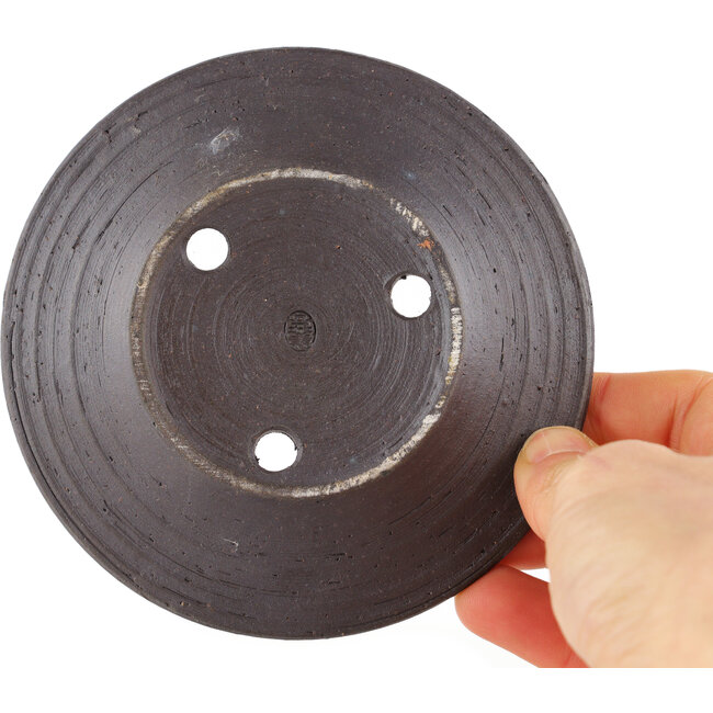 Ronde ongeglazuurde bonsaipot van Bigei - 115 x 115 x 20 mm