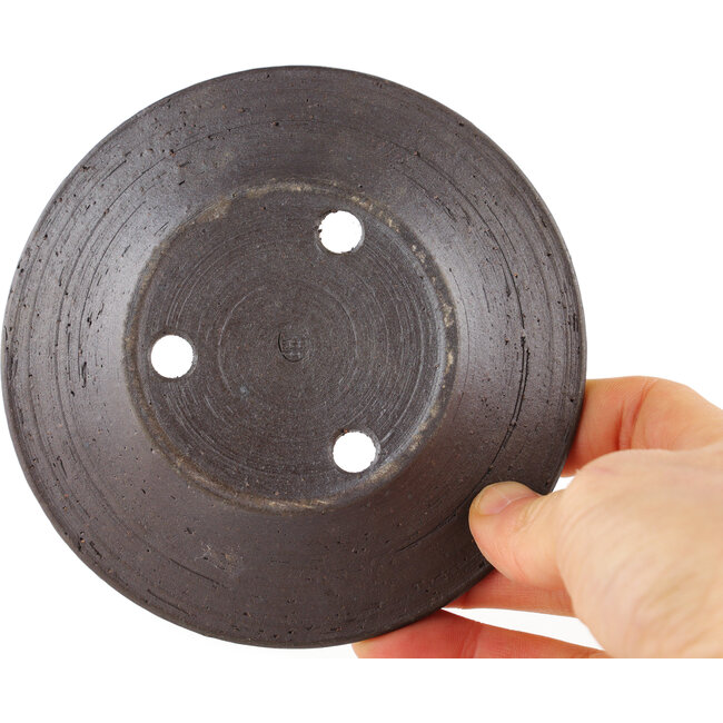 Pot à bonsaï rond non émaillé de Bigei - 115 x 115 x 20 mm