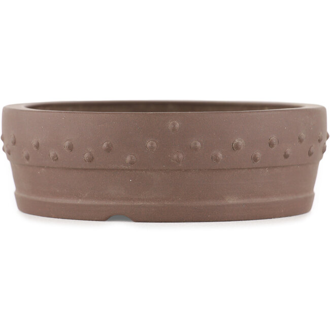 Round unglazed bonsai pot - 105 x 105 x 35 mm