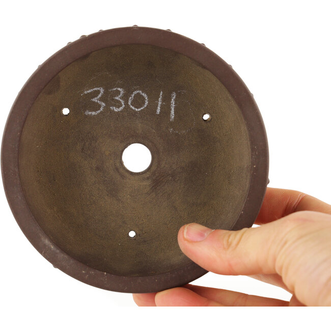 Pot à bonsaï rond non émaillé - 105 x 105 x 35 mm