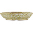 Pot à bonsaï octogonal marron et blanc de Reiho - 170 x 170 x 40 mm