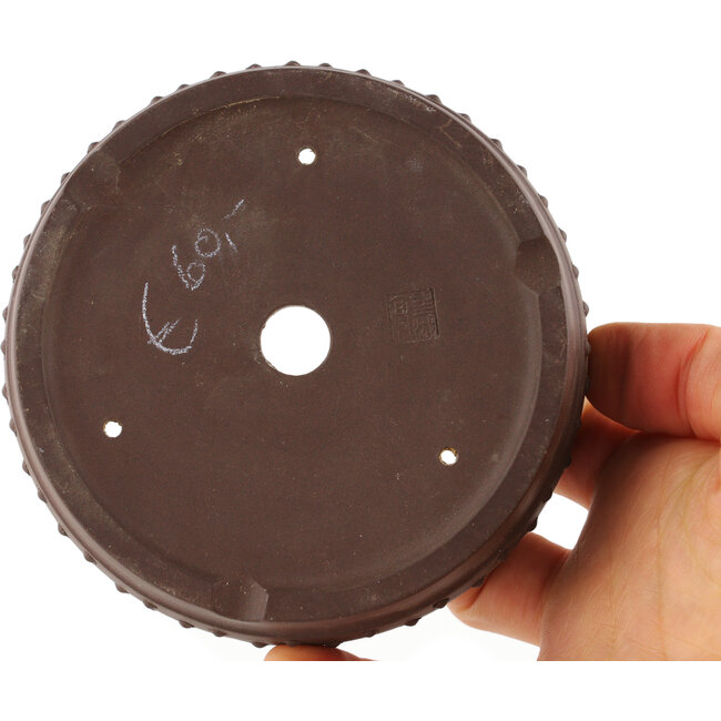 Pot à bonsaï rond non émaillé - 105 x 105 x 35 mm