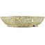 Maceta octogonal de bonsái de color marrón y blanco de Reiho - 170 x 170 x 40 mm