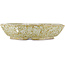 Maceta octogonal de bonsái de color marrón y blanco de Reiho - 170 x 170 x 40 mm