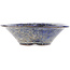 Round blue bonsai pot by Shuhou - 160 x 160 x 50 mm