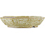 Pot à bonsaï octogonal marron et blanc de Reiho - 170 x 170 x 40 mm