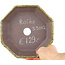 Pot à bonsaï octogonal marron et blanc de Reiho - 170 x 170 x 40 mm