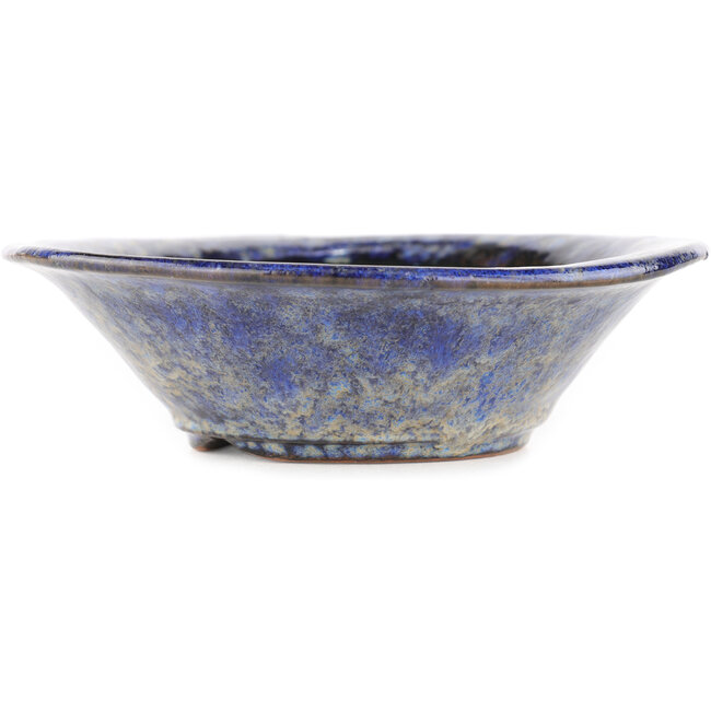 Pot à bonsaï rond bleu de Shuhou - 160 x 160 x 50 mm