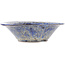 Round blue bonsai pot by Shuhou - 160 x 160 x 50 mm