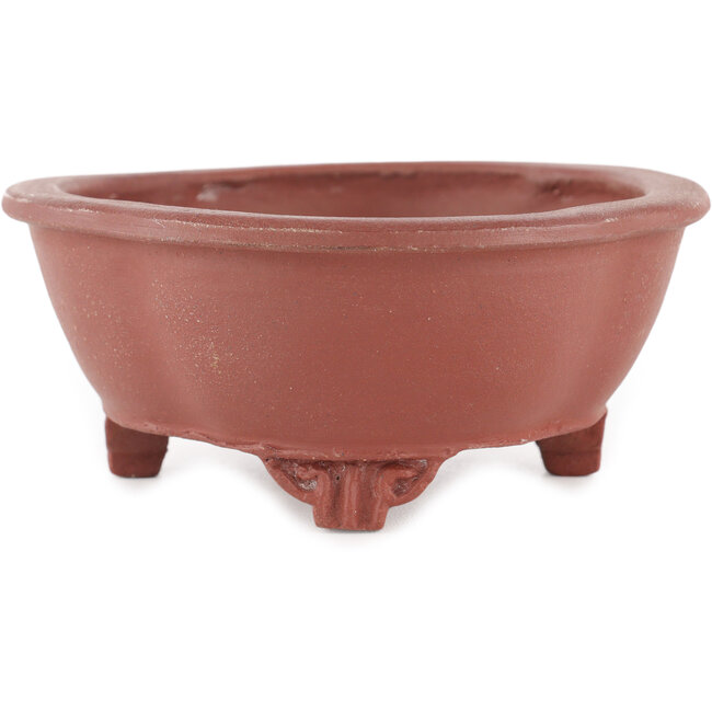 Mokko unglazed bonsai pot by Shuhou - 185 x 145 x 60 mm