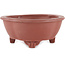 Mokko ongeglazuurde bonsai pot van Shuhou - 185 x 145 x 60 mm