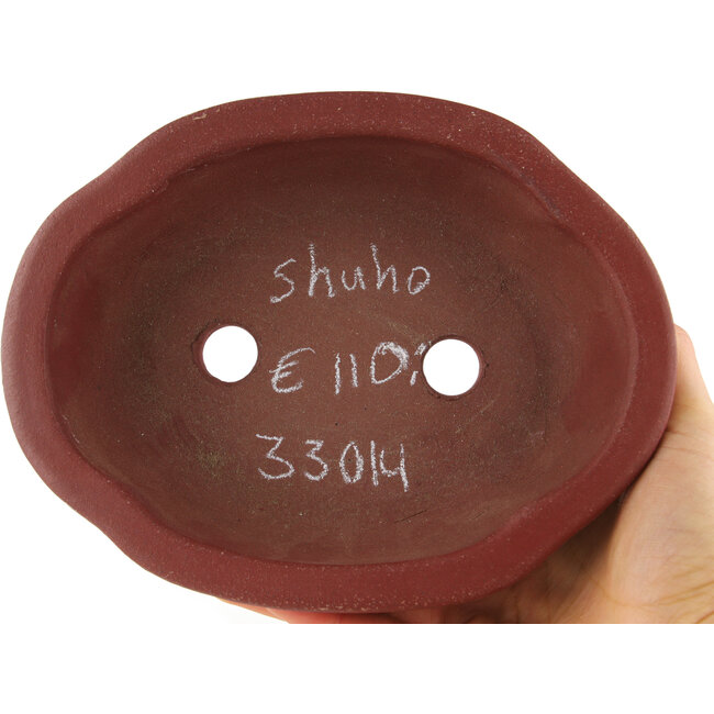 Mokko ongeglazuurde bonsai pot van Shuhou - 185 x 145 x 60 mm