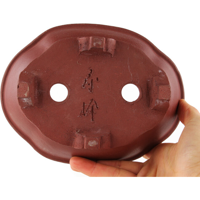 Mokko ongeglazuurde bonsai pot van Shuhou - 185 x 145 x 60 mm