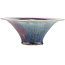 Pot à bonsaï rond bleu et violet - 285 x 285 x 115 mm