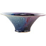 Round blue and purple bonsai pot - 285 x 285 x 115 mm