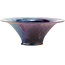 Round blue and purple bonsai pot - 285 x 285 x 115 mm