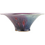 Vaso bonsai rotondo blu e viola - 285 x 285 x 115 mm