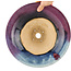 Pot à bonsaï rond bleu et violet - 285 x 285 x 115 mm